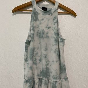 W5 Anthropologie Green Tiered Halter Top SZ S